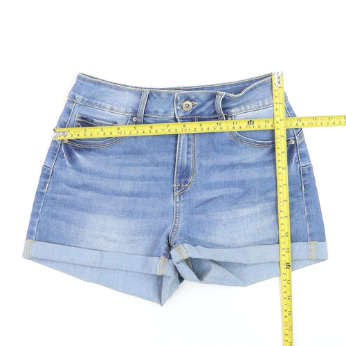 Wax Jean Women's Light Blue Denim Shorts Size S Cuffed 5-Pocket