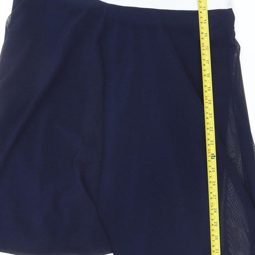 Quiz Womens Blue Off Shoulder Hi-Low Fit & Flare Dress Size 18