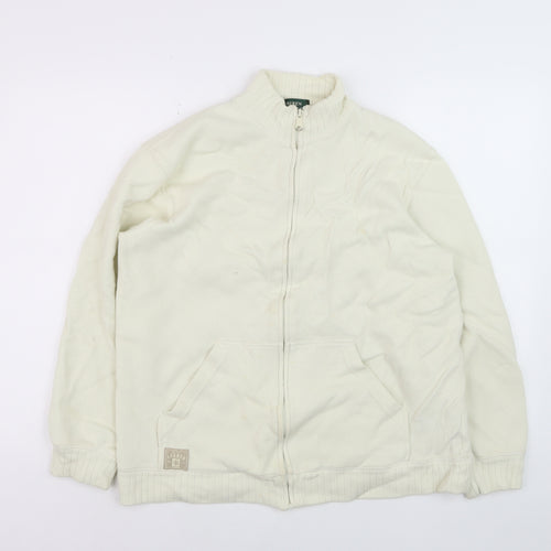 Ralph Lauren Men's Ivory Cotton Full Zip Basic Jacket Size L