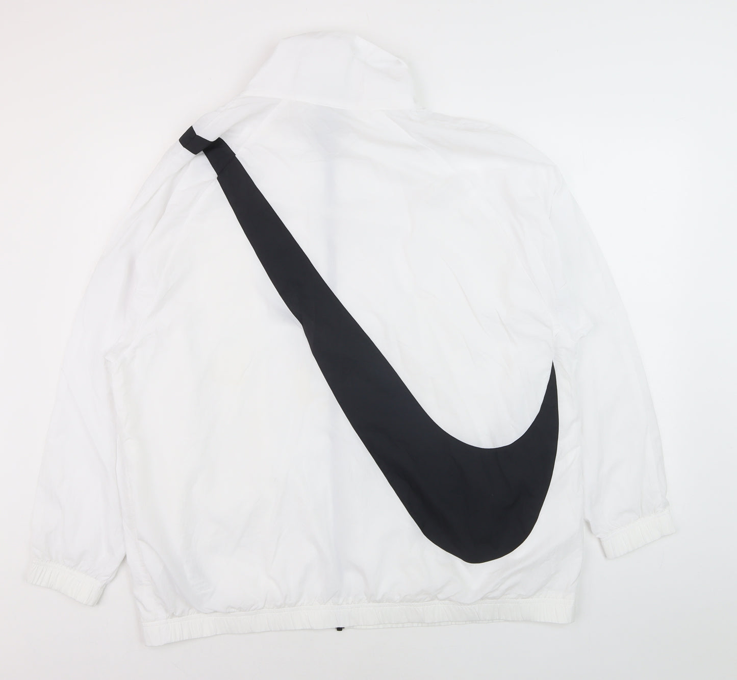 Nike Men's White Windbreaker Jacket M Lightweight Sportswear