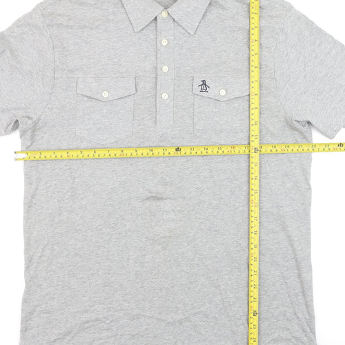 Original Penguin Men’s Grey Classic Fit Polo Shirt Size L