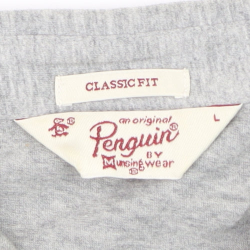 Original Penguin Men’s Grey Classic Fit Polo Shirt Size L