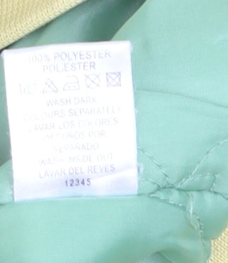 Back Swing 83 Women's Green Bomber Jacket Size 14 Casual Zip Up