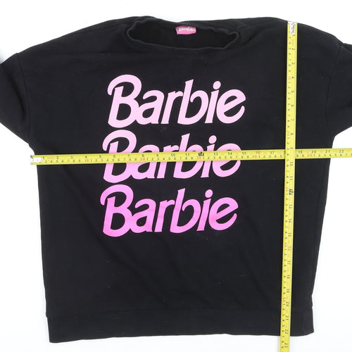Barbie Womens Black Pullover Logo Sweatshirt Size S