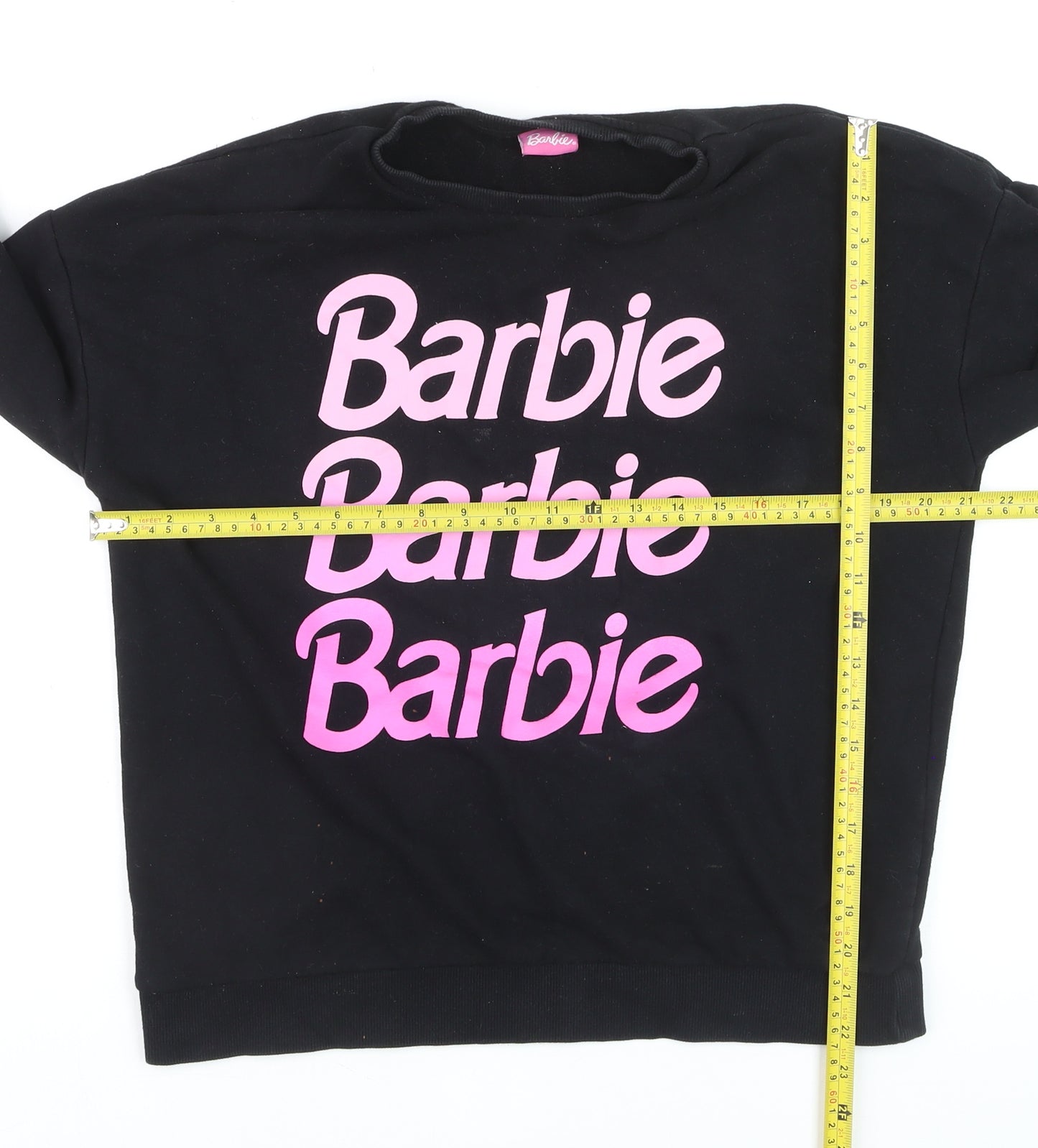 Barbie Womens Black Pullover Logo Sweatshirt Size S