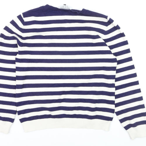 Kelly & Grace Women’s Navy Stripe Pullover Jumper XL Viscose Blend
