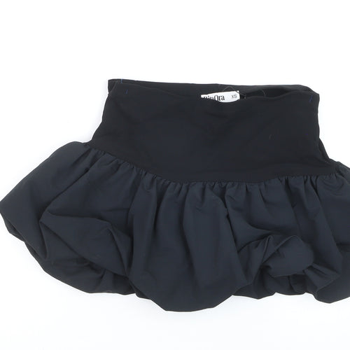 Primark Rita Ora Black Bubble Hem Short Skirt XS Womens
