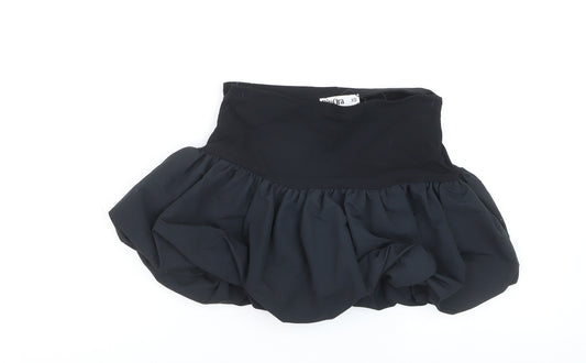 Primark Rita Ora Black Bubble Hem Short Skirt XS Womens