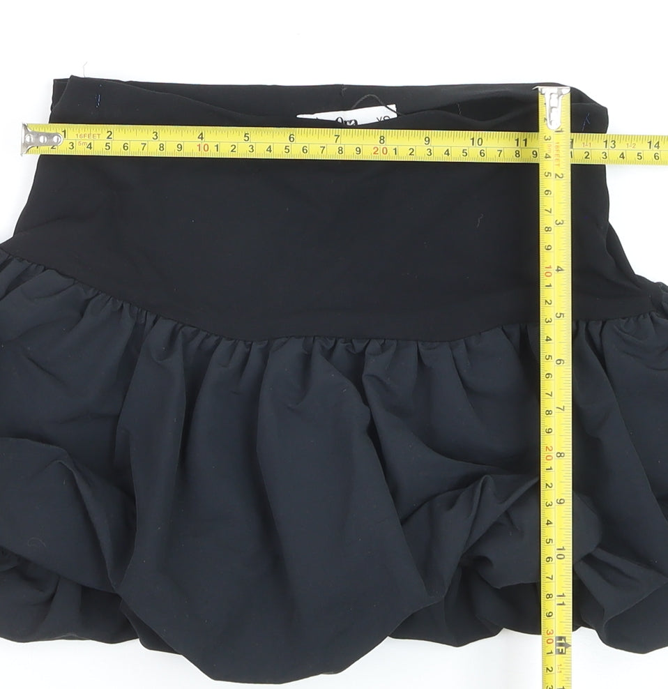 Primark Rita Ora Black Bubble Hem Short Skirt XS Womens