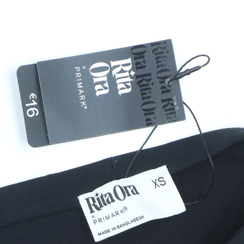 Primark Rita Ora Black Bubble Hem Short Skirt XS Womens