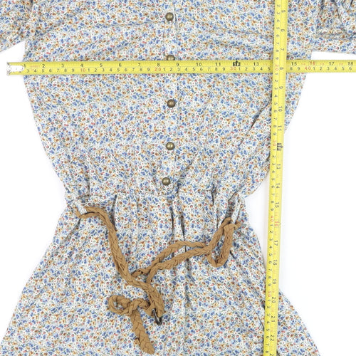 Atmosphere Womens Multicoloured Floral Shirt Dress Size 10