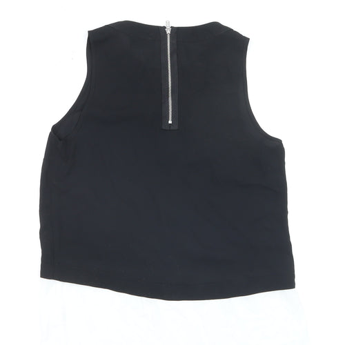 River Island Women’s Black Colourblock Sleeveless Blouse Size 8