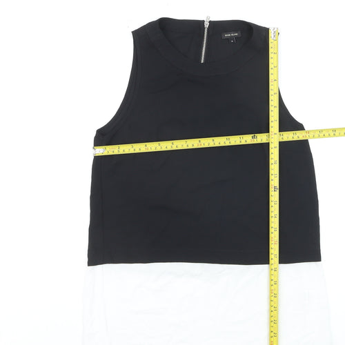 River Island Women’s Black Colourblock Sleeveless Blouse Size 8