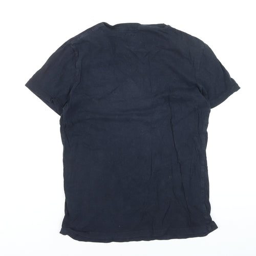 Superdry Men's Navy Blue Cotton Crew Neck Short Sleeve T-Shirt Medium