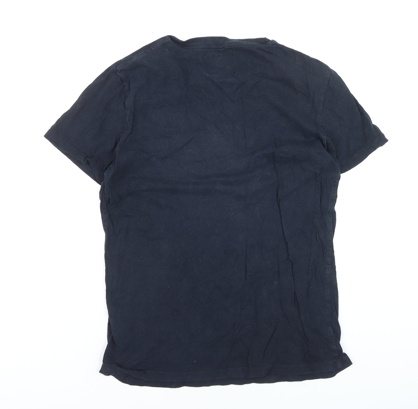 Superdry Men's Navy Blue Cotton Crew Neck Short Sleeve T-Shirt Medium