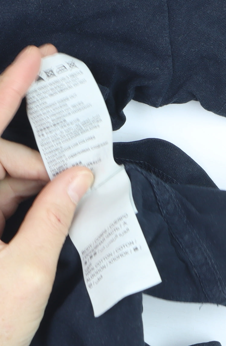 Superdry Men's Navy Blue Cotton Crew Neck Short Sleeve T-Shirt Medium