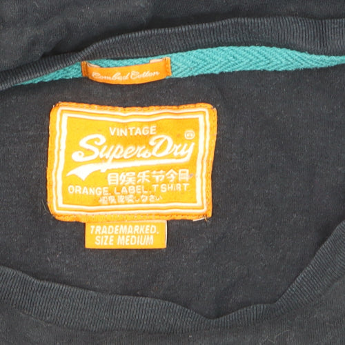 Superdry Men's Navy Blue Cotton Crew Neck Short Sleeve T-Shirt Medium