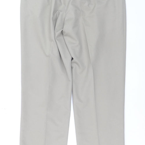 Cedarwood State Men's Beige 34W 31L Pleated Dress Trousers