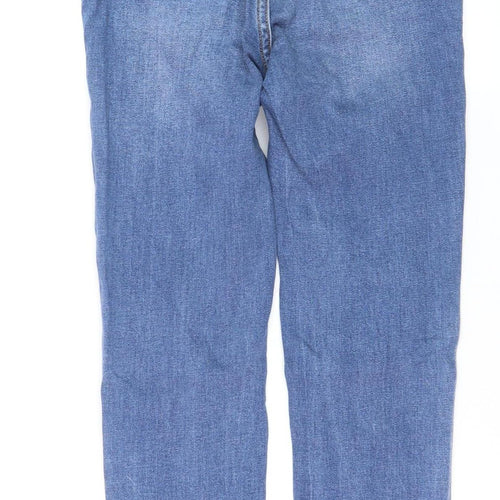 Denim Co. Womens Blue Size 6 Skinny Distressed Stretch Jeans