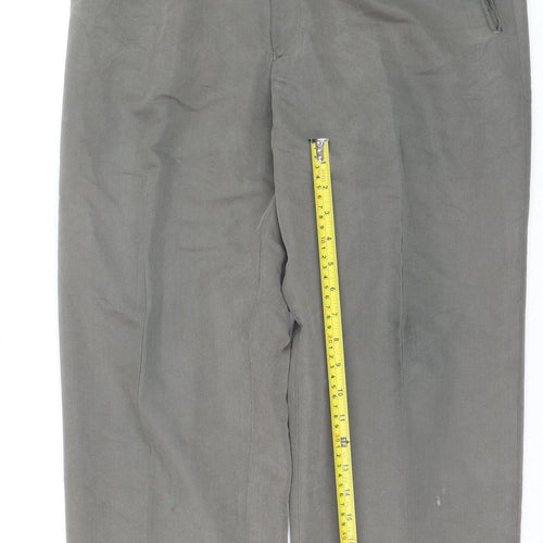 Butler & Webb Men's Grey Cotton Dress Pants W34 L31