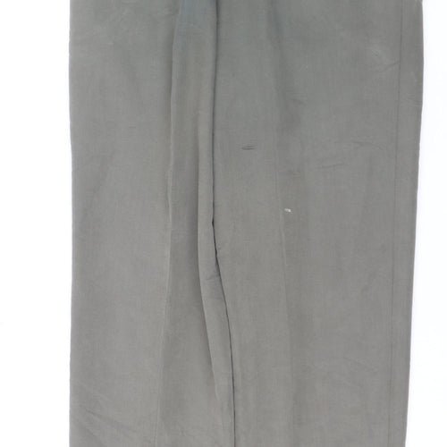 Butler & Webb Men's Grey Cotton Dress Pants W34 L31