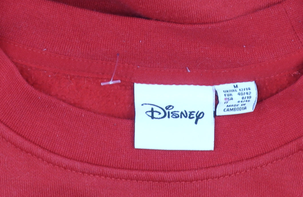 Disney Women Red Minnie Mouse Sweatshirt UK 12 M Crew Neck Pullover