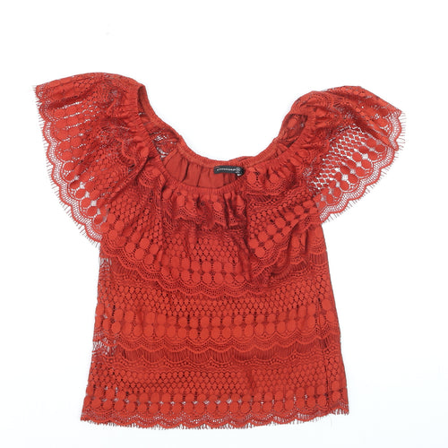 Atmosphere Women’s Red Lace Off Shoulder Blouse Size 10