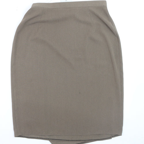 Wallis Women Brown Size 12 Pencil Knee Length Skirt