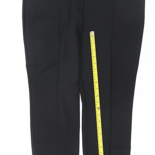 Gallery Women's Black Size 14 Slim Ankle Work Trousers
