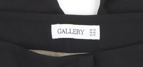 Gallery Women's Black Size 14 Slim Ankle Work Trousers
