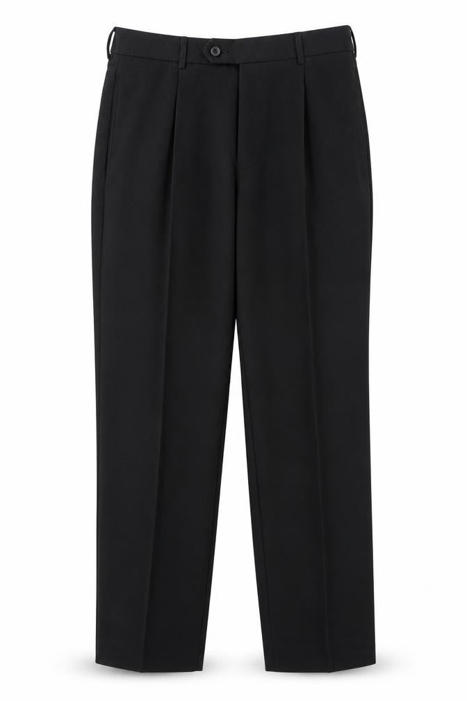 Front view of Cedarwood State women’s black straight leg trousers, size L