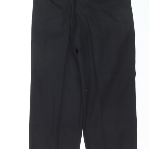 Wood State Women's Black Pleated Work Trousers Size L 32W 29L