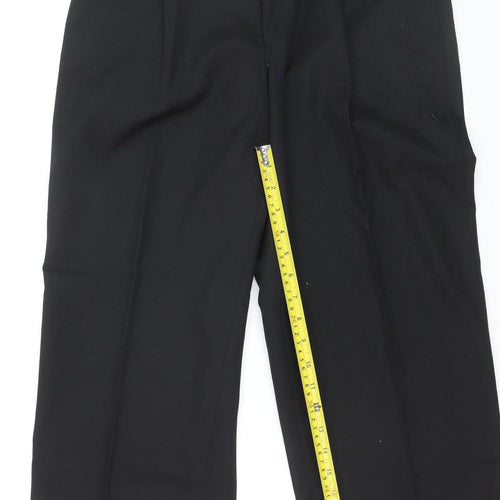 Wood State Women's Black Pleated Work Trousers Size L 32W 29L