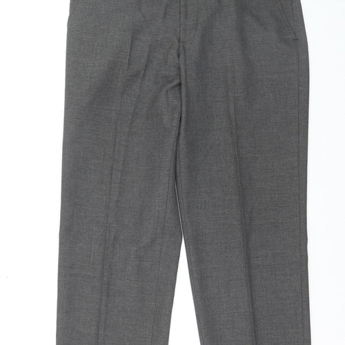 St. Bernard Men's Grey Regular Fit Dress Trousers 32W 29L