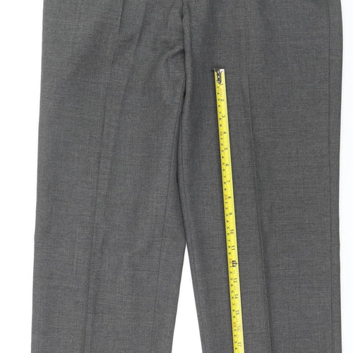 St. Bernard Men's Grey Regular Fit Dress Trousers 32W 29L