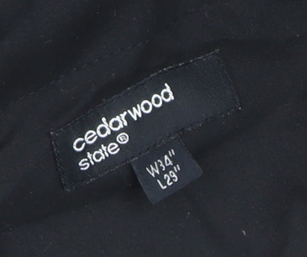 Cedarwood State Women's Black Regular Fit Dress Pants 34W 29L