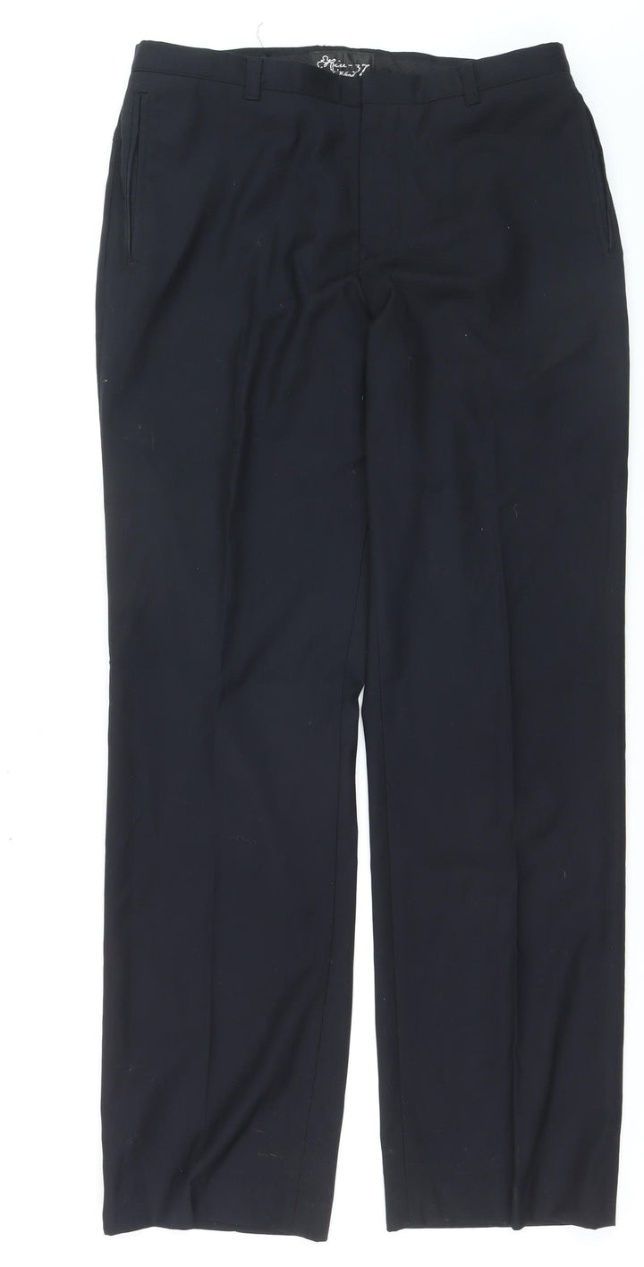 River Island Men’s Black 32R Straight Trousers
