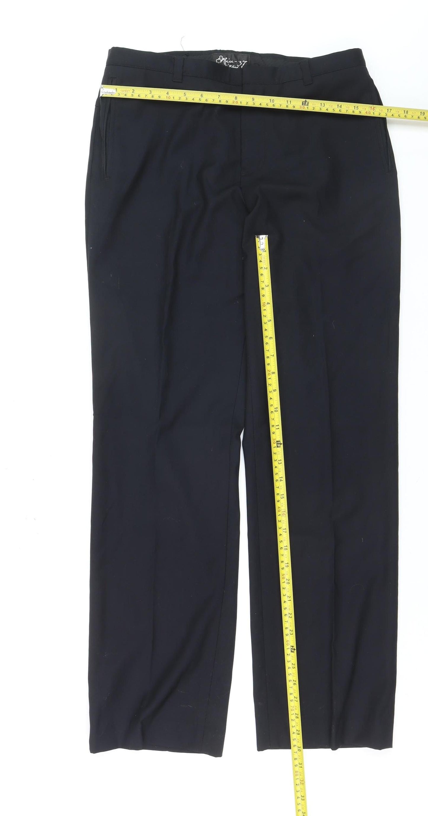 River Island Men’s Black 32R Straight Trousers