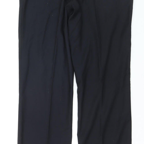River Island Men’s Black 32R Straight Trousers
