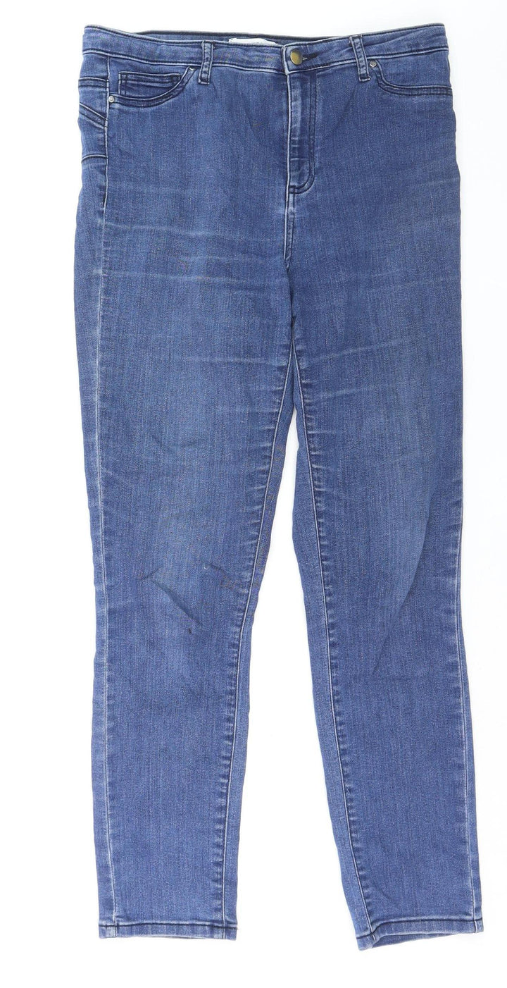 Gallery Womens Blue Slim Fit Mid Rise Skinny Jeans Size 12