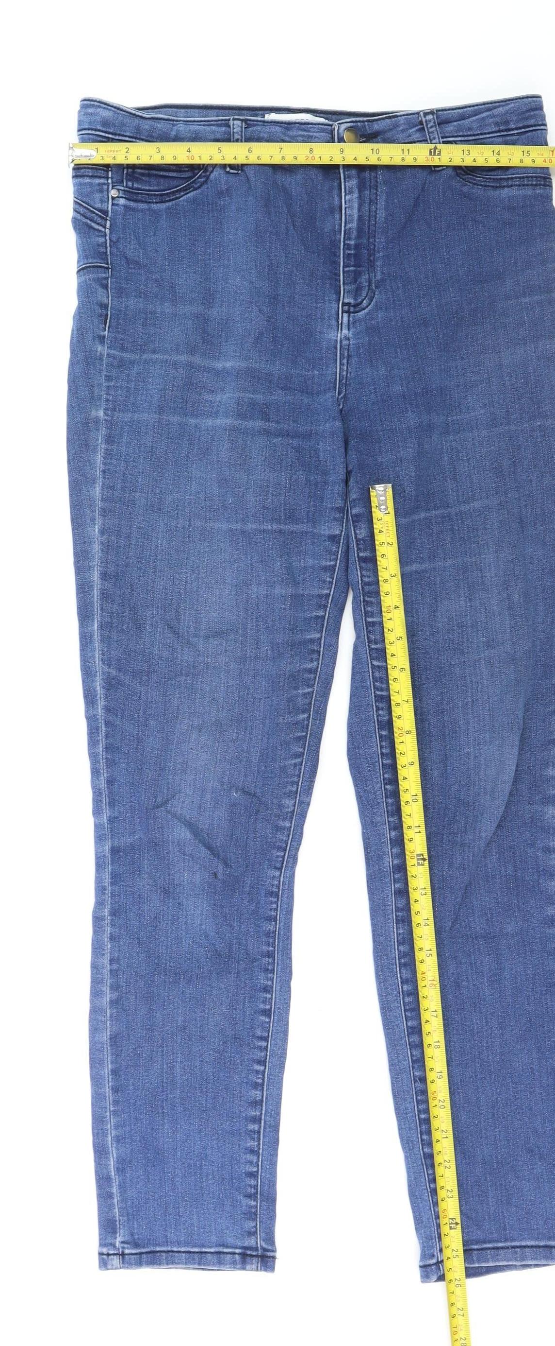 Gallery Womens Blue Slim Fit Mid Rise Skinny Jeans Size 12