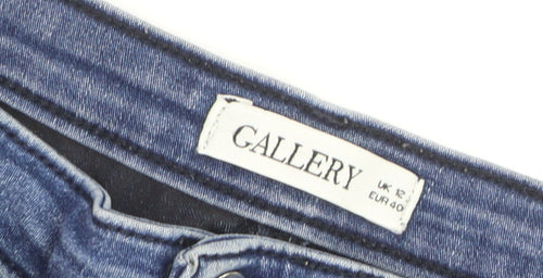 Gallery Womens Blue Slim Fit Mid Rise Skinny Jeans Size 12