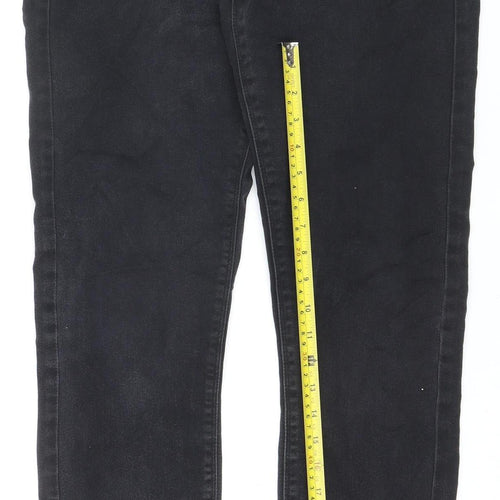 Paper + Stitch Women Black Skinny Jeans Size 30R Mid Rise Stretch Denim