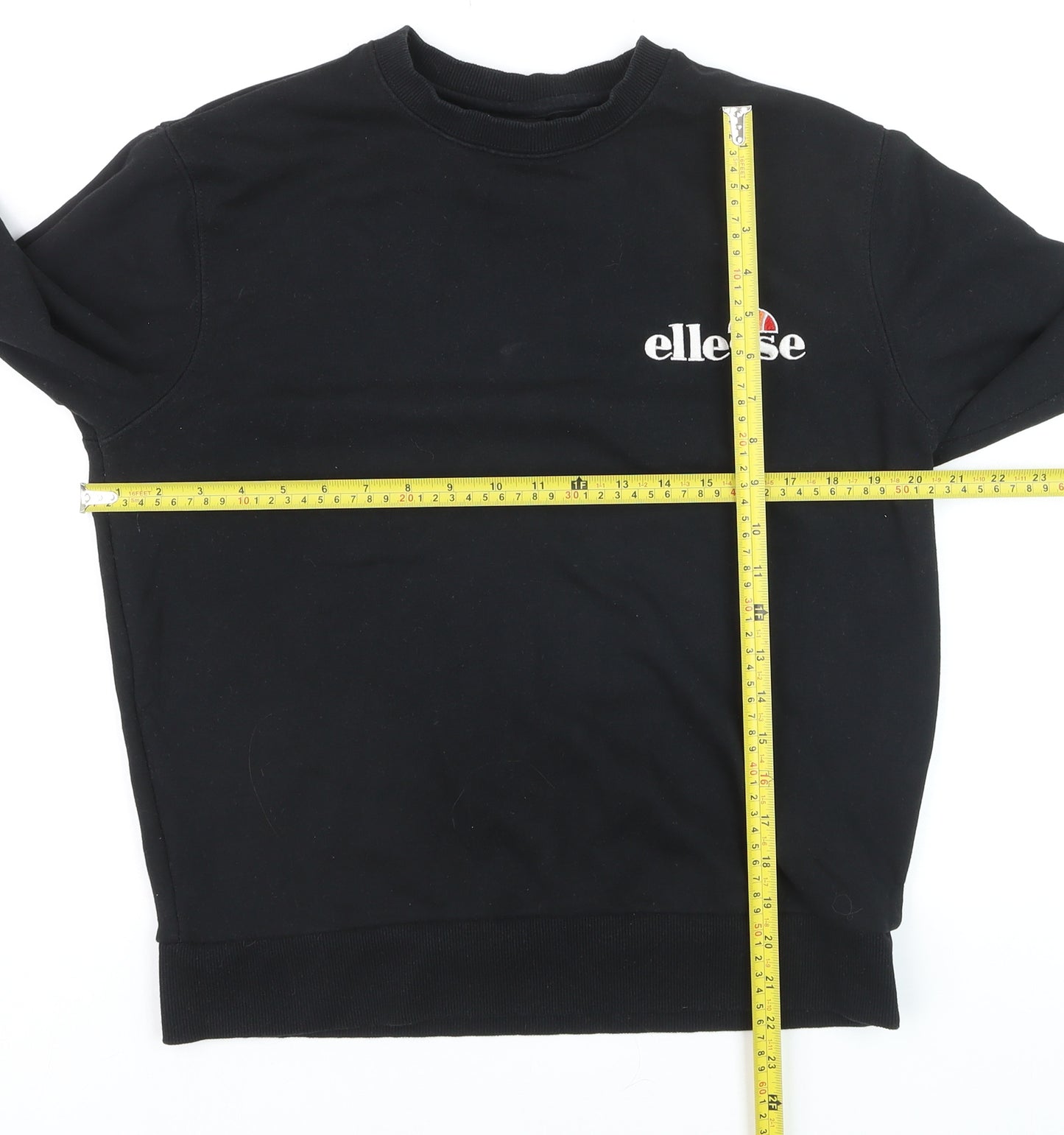 Ellesse Womens Black Crew Neck Pullover Sweatshirt UK 12