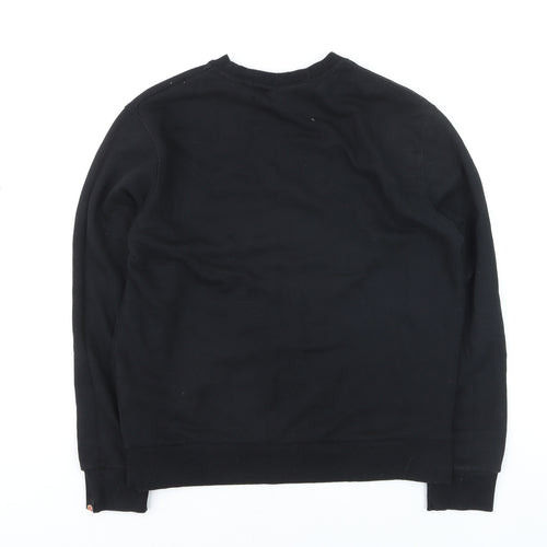 Ellesse Womens Black Crew Neck Pullover Sweatshirt UK 12