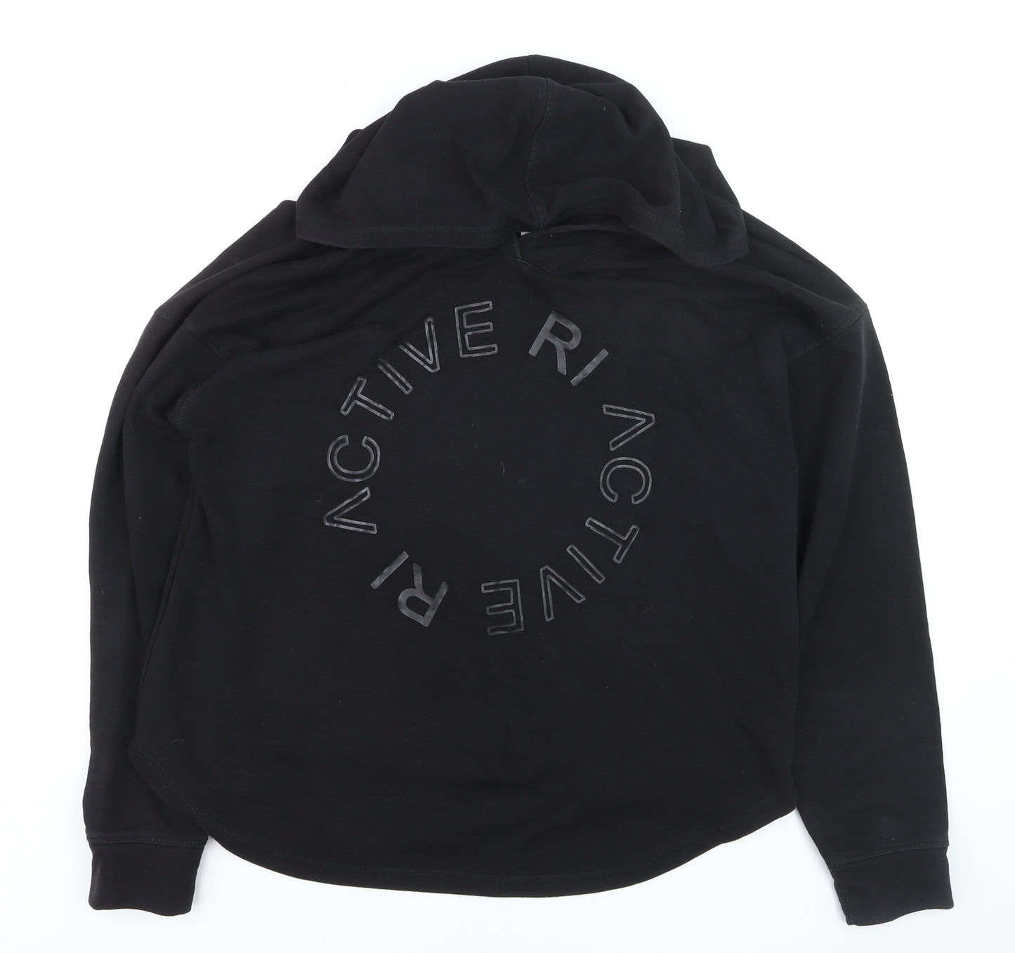 River Island RI Active Black Women's L Hoodie Backless Long Sleeve