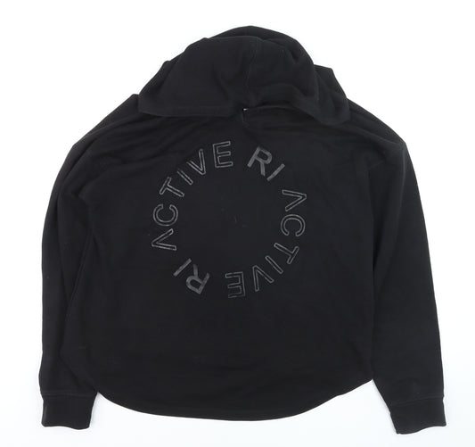 River Island RI Active Black Women's L Hoodie Backless Long Sleeve