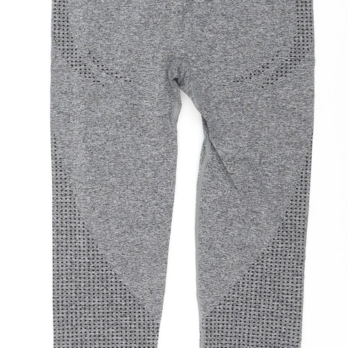 Sport Womens Grey Seamless Activewear Leggings Size S