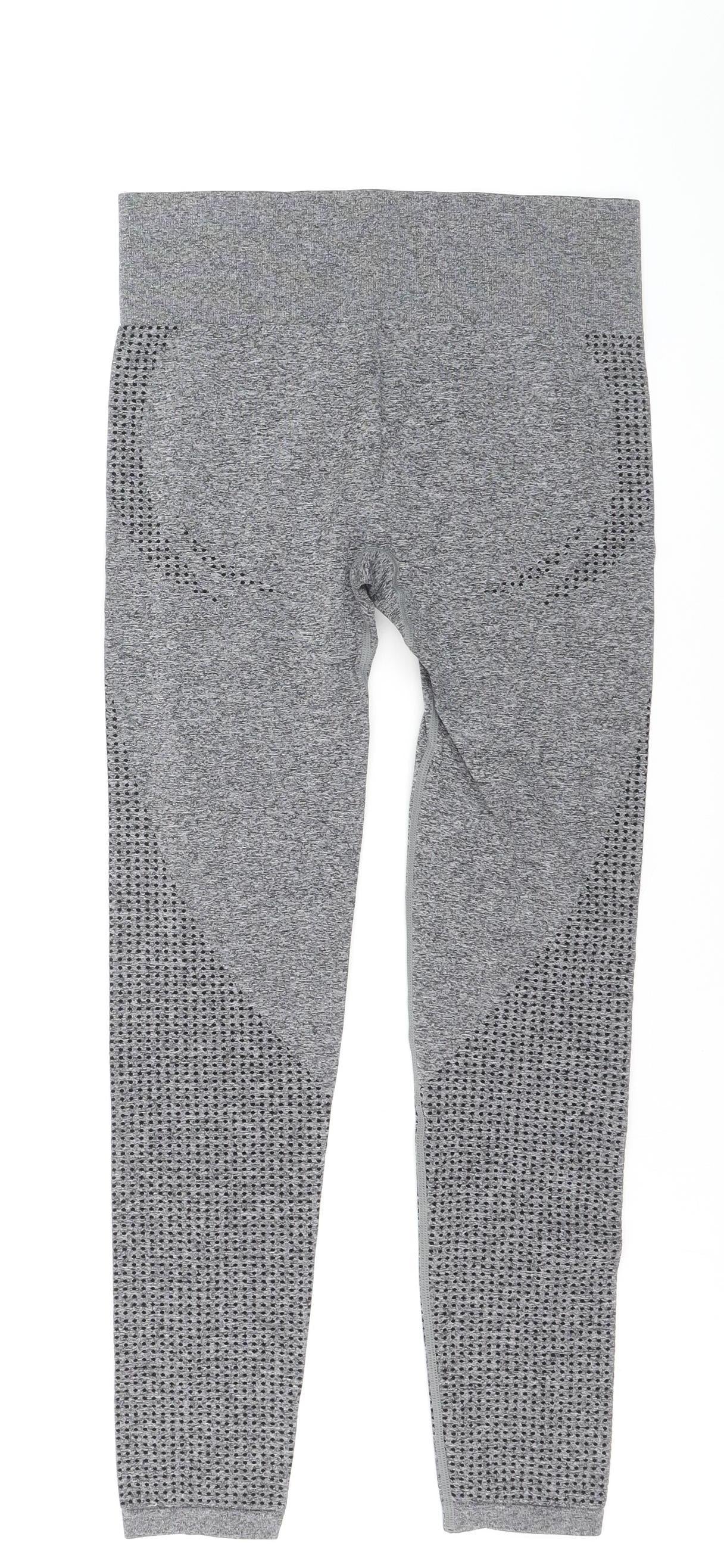Sport Womens Grey Seamless Activewear Leggings Size S
