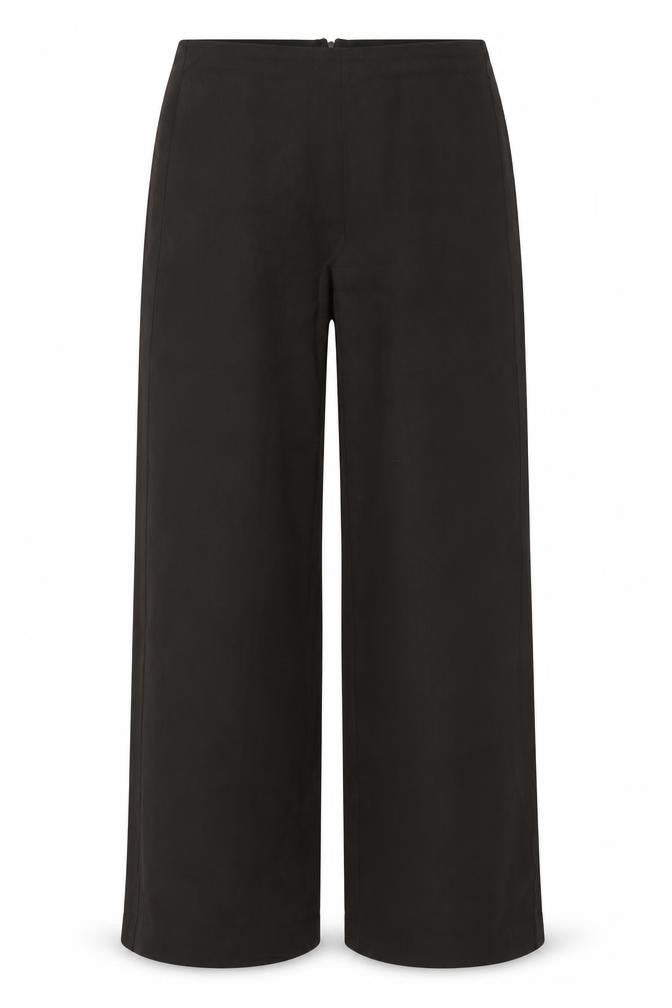 Front view of Mango Women's Black Tailored Stretch Trousers, size 12, Regular Fit